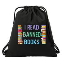 I Am With The Banned Books Shirts Funny I Read Banned Books Drawstring Bag