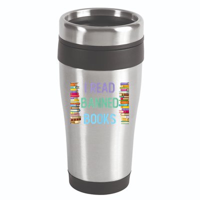 I Am With The Banned Books Shirts Funny I Read Banned Books 16oz Travel Tumbler