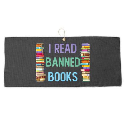 I Am With The Banned Books Shirts Funny I Read Banned Books Large Microfiber Waffle Golf Towel