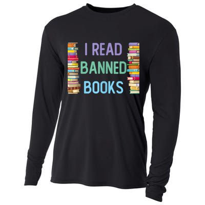 I Am With The Banned Books Shirts Funny I Read Banned Books Cooling Performance Long Sleeve Crew
