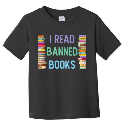 I Am With The Banned Books Shirts Funny I Read Banned Books Toddler T-Shirt