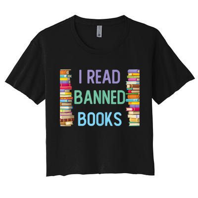 I Am With The Banned Books Shirts Funny I Read Banned Books Crop Top