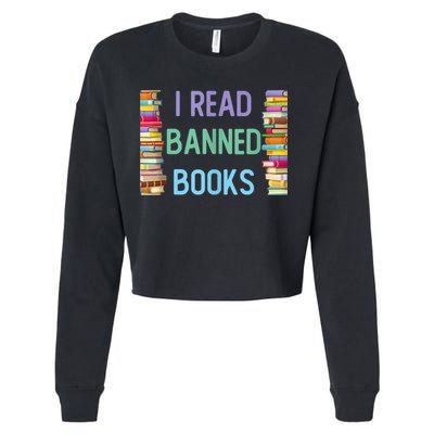 I Am With The Banned Books Shirts Funny I Read Banned Books Cropped Pullover Crew