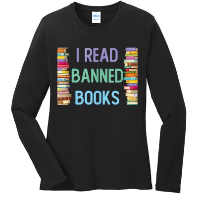 I Am With The Banned Books Shirts Funny I Read Banned Books Ladies Long Sleeve Shirt