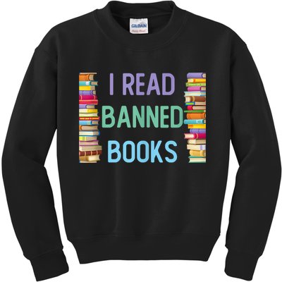 I Am With The Banned Books Shirts Funny I Read Banned Books Kids Sweatshirt