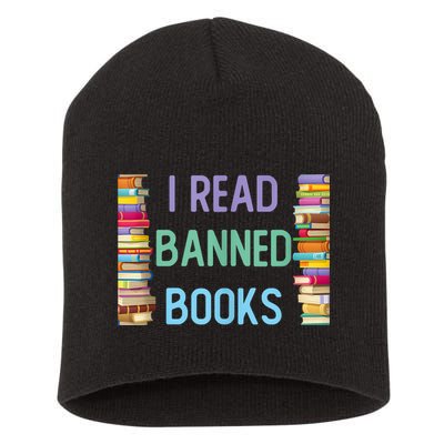 I Am With The Banned Books Shirts Funny I Read Banned Books Short Acrylic Beanie