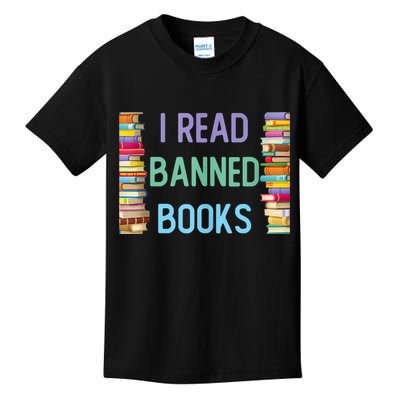 I Am With The Banned Books Shirts Funny I Read Banned Books Kids T-Shirt