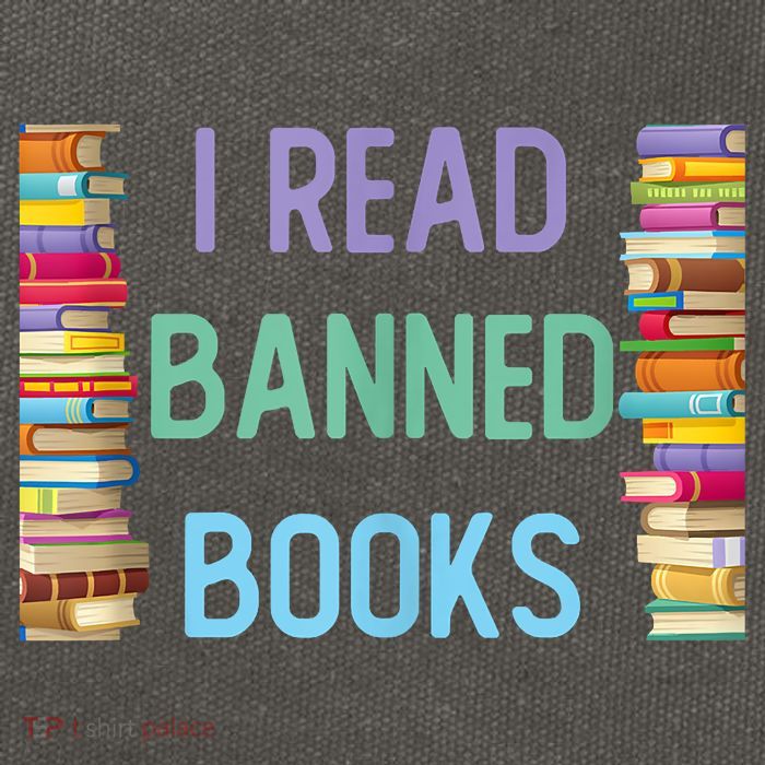 I Am With The Banned Books Shirts Funny I Read Banned Books Cotton Canvas Backpack