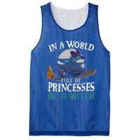 In A World Full Of Princesses Be A Witch Halloween Cute Mesh Reversible Basketball Jersey Tank