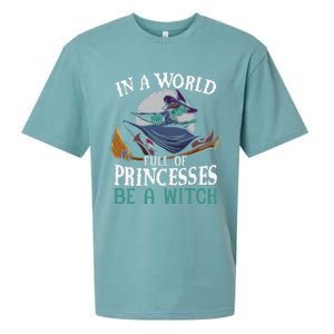 In A World Full Of Princesses Be A Witch Halloween Cute Sueded Cloud Jersey T-Shirt