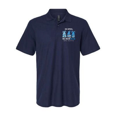 In April We Wear Blue Autism Awareness With Gnome Polo