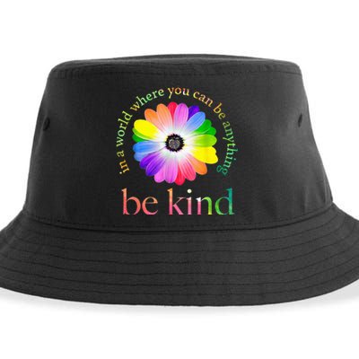 In A World Where You Can Be Anything Be Kind Gift Sustainable Bucket Hat