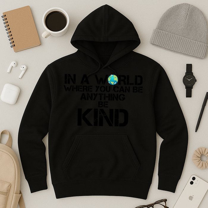 In A World Where You Can Be Anything Be Kind Hoodie