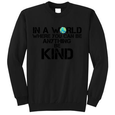 In A World Where You Can Be Anything Be Kind Sweatshirt