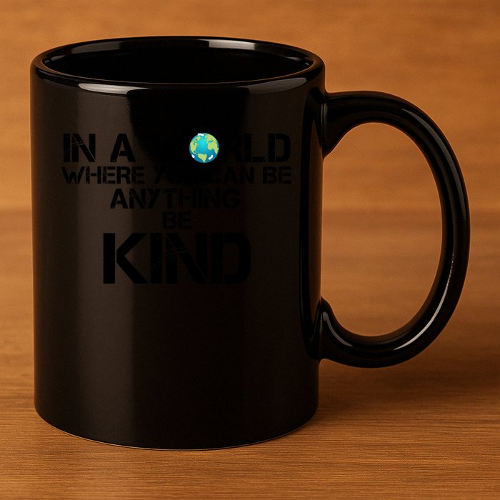 In A World Where You Can Be Anything Be Kind 11oz C Handle Ceramic Mug