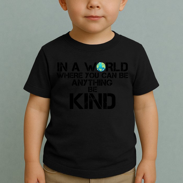 In A World Where You Can Be Anything Be Kind Toddler T-Shirt