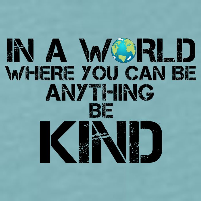 In A World Where You Can Be Anything Be Kind Sueded Cloud Jersey T-Shirt