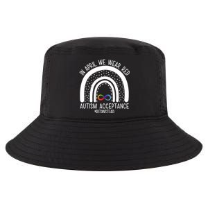 In April We Wear Red Autism Acceptance Red Instead Rainbow Cool Comfort Performance Bucket Hat