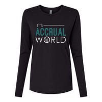 Its Accrual World Funny Accounting Accountant CPA Womens Cotton Relaxed Long Sleeve T-Shirt