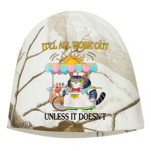 ItLl All Work Out Unless It DoesnT Funny Cat Ice Cream Kati - Camo Knit Beanie