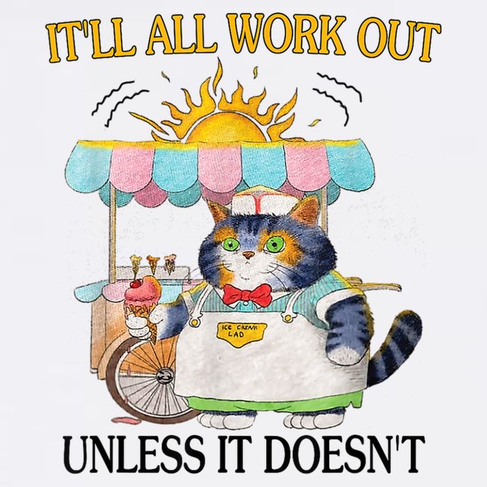 ItLl All Work Out Unless It DoesnT Funny Cat Ice Cream Knit Cap Winter Beanie
