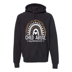 In April We Wear Blue Cool Child Abuse Prevention Awareness Premium Hoodie