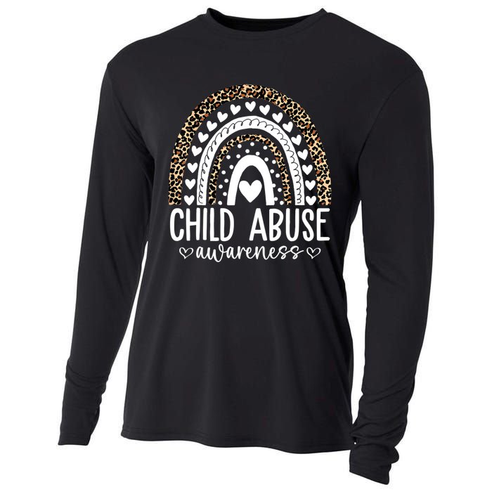 In April We Wear Blue Cool Child Abuse Prevention Awareness Cooling Performance Long Sleeve Crew