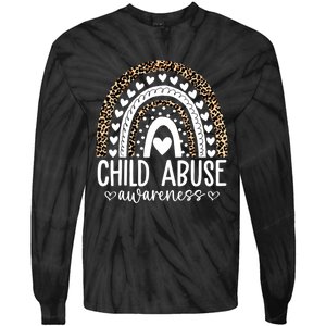 In April We Wear Blue Cool Child Abuse Prevention Awareness Tie-Dye Long Sleeve Shirt