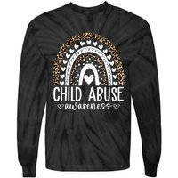 In April We Wear Blue Cool Child Abuse Prevention Awareness Tie-Dye Long Sleeve Shirt