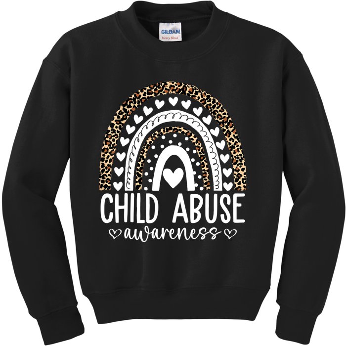 In April We Wear Blue Cool Child Abuse Prevention Awareness Kids Sweatshirt