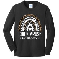 In April We Wear Blue Cool Child Abuse Prevention Awareness Kids Long Sleeve Shirt