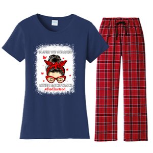 In April We Wear Red Autism Awareness Acceptance Red Instead Women's Flannel Pajama Set