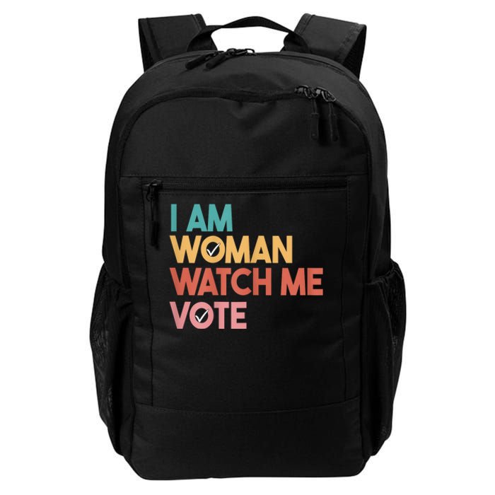 I Am Woman Watch Me Vote 2024 Daily Commute Backpack