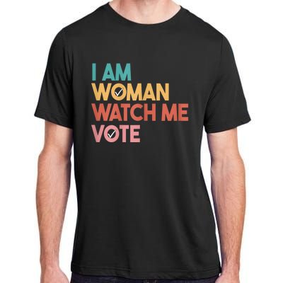 I Am Woman Watch Me Vote 2024 Adult ChromaSoft Performance T-Shirt