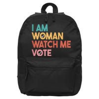 I Am Woman Watch Me Vote 2024 16 in Basic Backpack