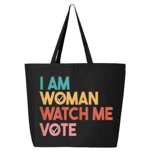 I Am Woman Watch Me Vote 2024 25L Jumbo Tote