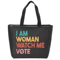 I Am Woman Watch Me Vote 2024 Zip Tote Bag