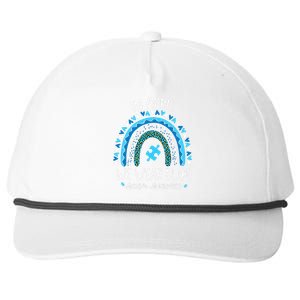 In April We Wear Blue Rainbow Autism Awareness Month Snapback Five-Panel Rope Hat