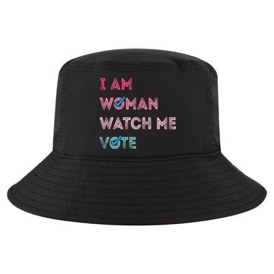 I Am Woman Watch Me Vote 2024 Cool Comfort Performance Bucket Hat