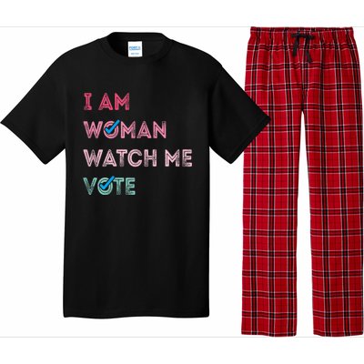 I Am Woman Watch Me Vote 2024 Pajama Set