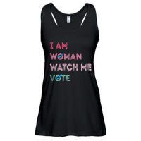 I Am Woman Watch Me Vote 2024 Ladies Essential Flowy Tank