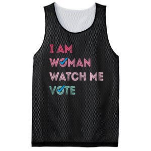 I Am Woman Watch Me Vote 2024 Mesh Reversible Basketball Jersey Tank