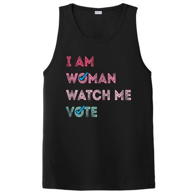 I Am Woman Watch Me Vote 2024 PosiCharge Competitor Tank