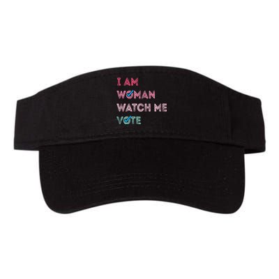 I Am Woman Watch Me Vote 2024 Valucap Bio-Washed Visor