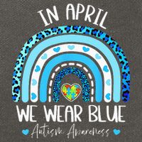 In April We Wear Blues Autism Awareness Month Cotton Canvas Backpack