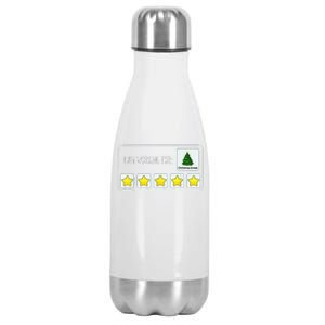 I Am Working For Christmas Break 5 Stars Xmas Tree Gift Stainless Steel Insulated Water Bottle