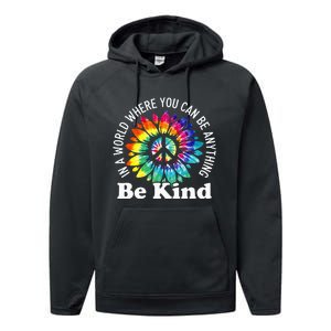 In A World Where You Can Be Anything Be Kind Sign Language Performance Fleece Hoodie