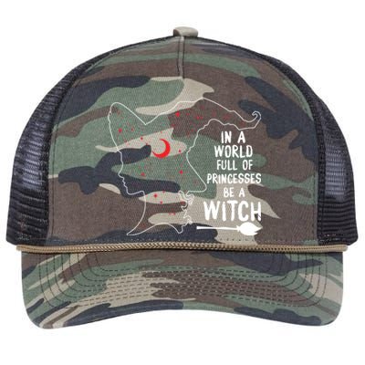 In A World Full Of Princesses Be A Witch Halloween Season Gift Retro Rope Trucker Hat Cap