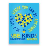 In A World Where You Can Be Anything Be Kind Down Syndrome Poster