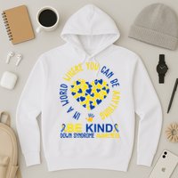 In A World Where You Can Be Anything Be Kind Down Syndrome Hoodie